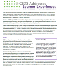 CEDS Addresses: Learner Experiences